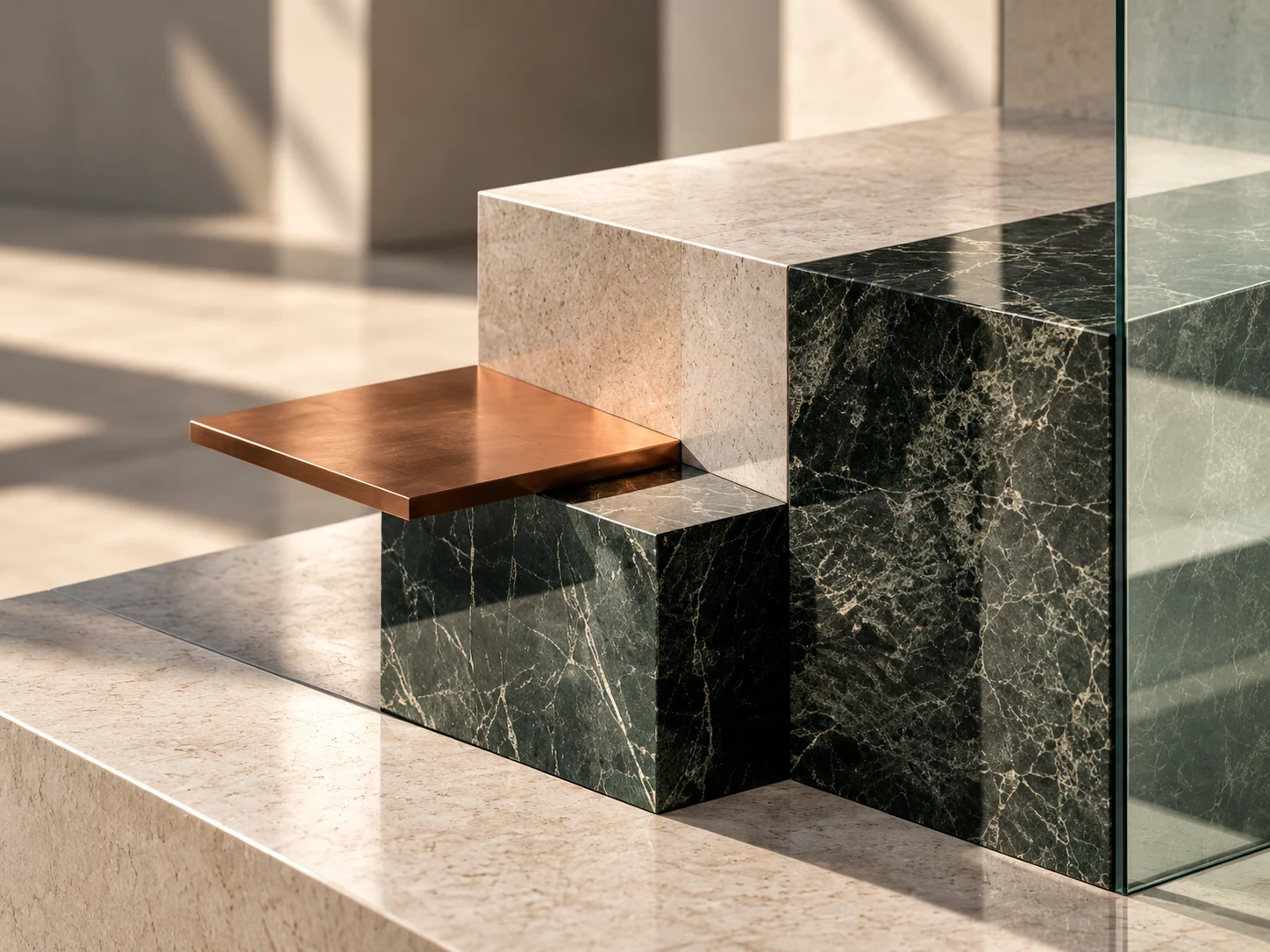 Precision stone and marble modules representing CRA standard development.