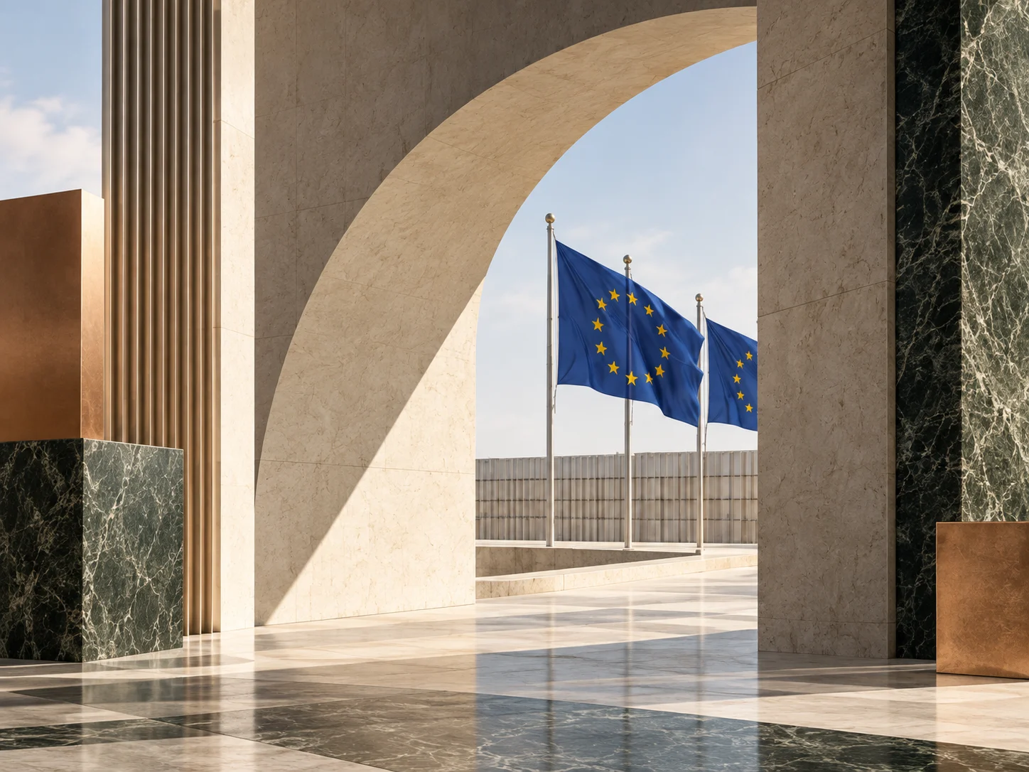 Institutional gateway representing European digital services regulation.