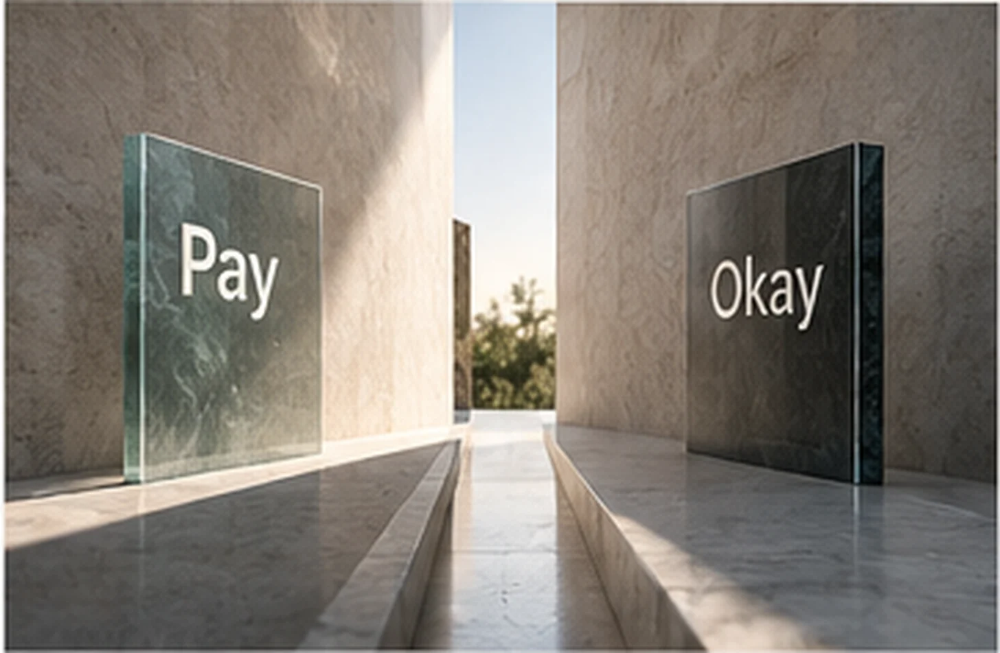 Two alternative architectural paths representing consent choices.